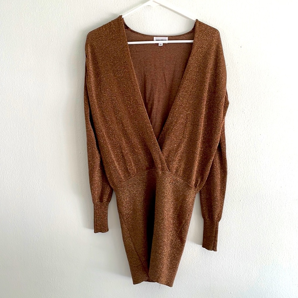 Revolve superdown dress. Xs. Bronze brown 0